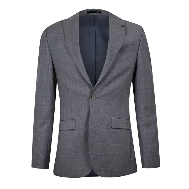 Ted Baker Men' Grey Indus Check Slim Fit Suit Jacket in Size S, Sports Direct