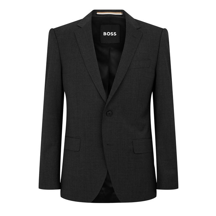 Boss Men's Grey Hbb Huge Mm Suit Jacket, Distinguished Tailoring in Size XL, Sports Direct