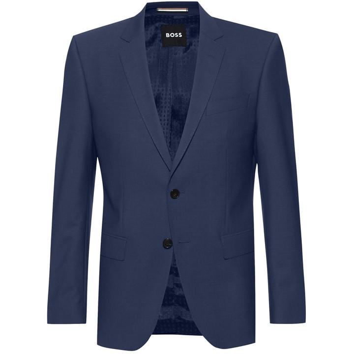 Boss Men's Blue Hbb Huge Mm Suit Jacket, Distinguished Tailoring in Size XL, Sports Direct