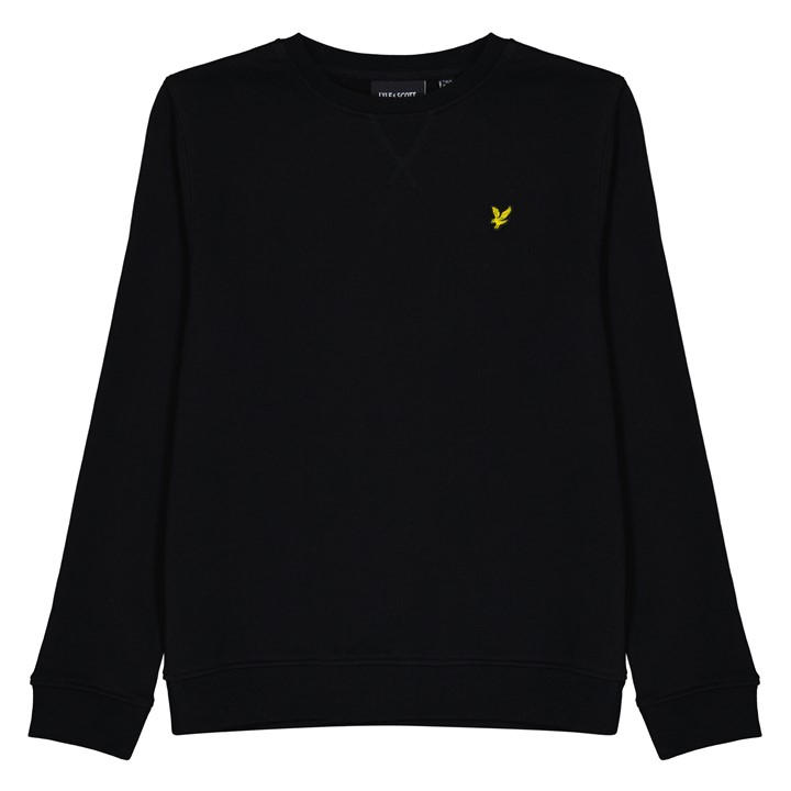 Lyle And Scott  Kids Black Core Crew Neck Sweatshirt in Size 10 - 11 Years, Sports Direct
