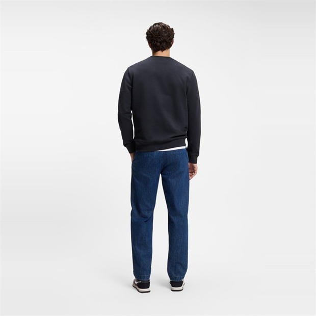 Отворено синьо - Boss - Mens BOSS ORANGE Long Sleeve Premium Cotton Sweatshirt (Westart Crew Neck)