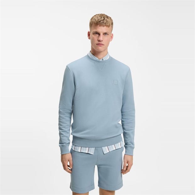 Blue 458 - Boss - Mens BOSS ORANGE Long Sleeve Premium Cotton Sweatshirt (Westart Crew Neck)