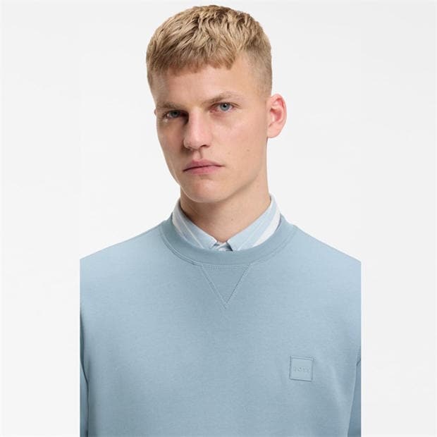 Blue 458 - Boss - Mens BOSS ORANGE Long Sleeve Premium Cotton Sweatshirt (Westart Crew Neck)