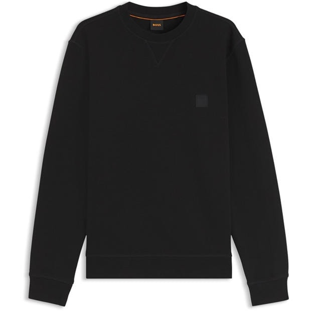 Black - Boss - Mens BOSS ORANGE Long Sleeve Premium Cotton Sweatshirt (Westart Crew Neck)