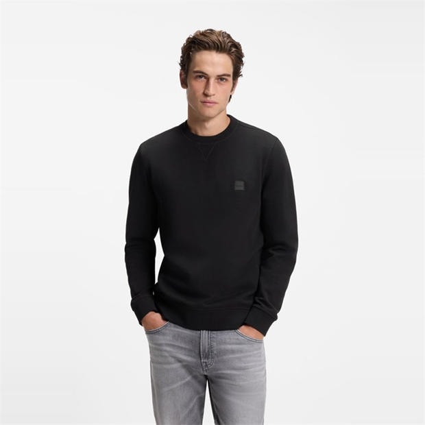 Black - Boss - Mens BOSS ORANGE Long Sleeve Premium Cotton Sweatshirt (Westart Crew Neck)