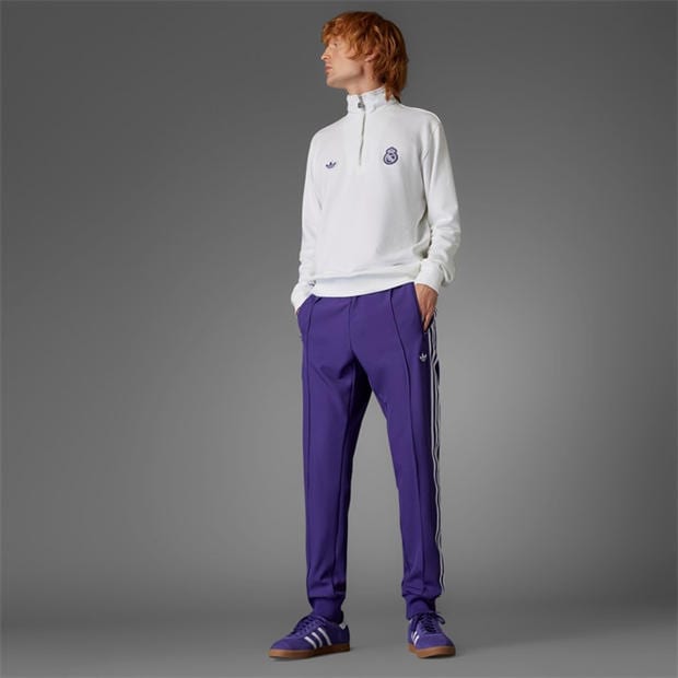 White - adidas - Men's Real Icon Sweater Performance Crew Sweatshirt