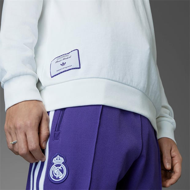 White - adidas - Men's Real Icon Sweater Performance Crew Sweatshirt