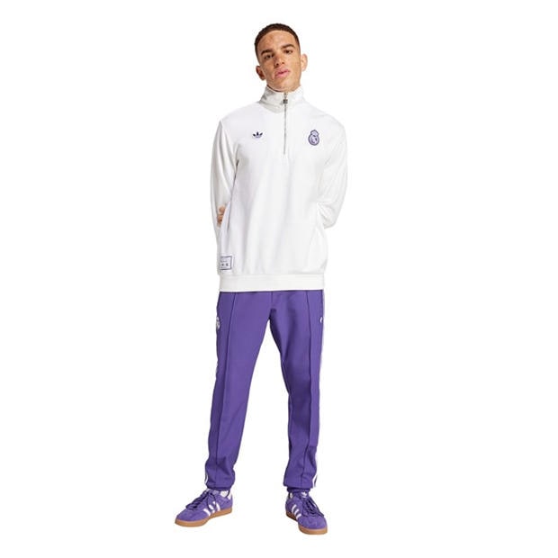 White - adidas - Men's Real Icon Sweater Performance Crew Sweatshirt