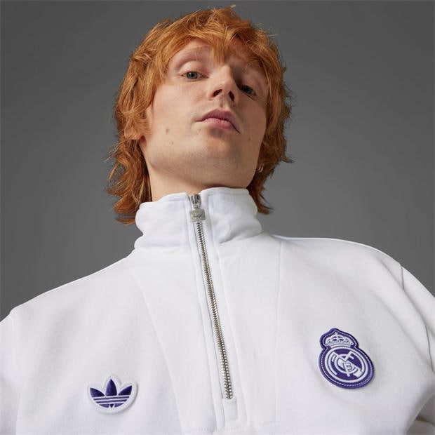 White - adidas - Men's Real Icon Sweater Performance Crew Sweatshirt