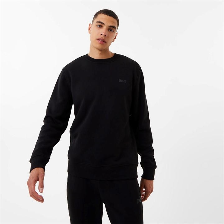 Everlast Men's Black Premium Crew Sweatshirt in Size L, Sports Direct