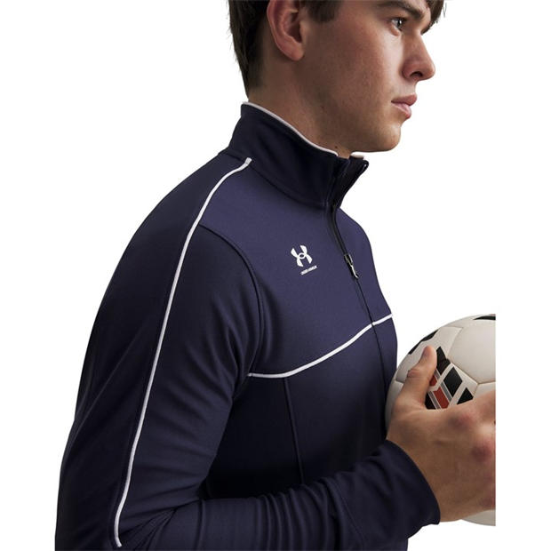 Navy / White - Under Armour - Challenger Tracksuit Top Mens
