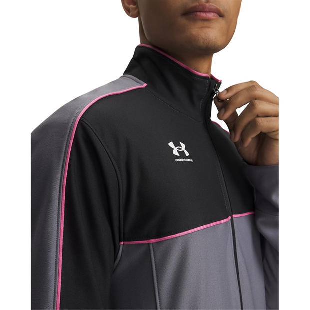 Gray / Black - Under Armour - Challenger Tracksuit Top Mens