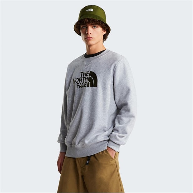 Grey Hthr - The North Face - Mens Drew Peak Crew-neck Sweater