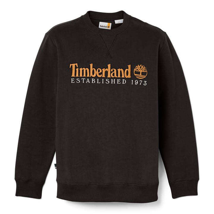 Timberland Men' Black Colourblast Crew Sweatshirt in Size S, Sports Direct