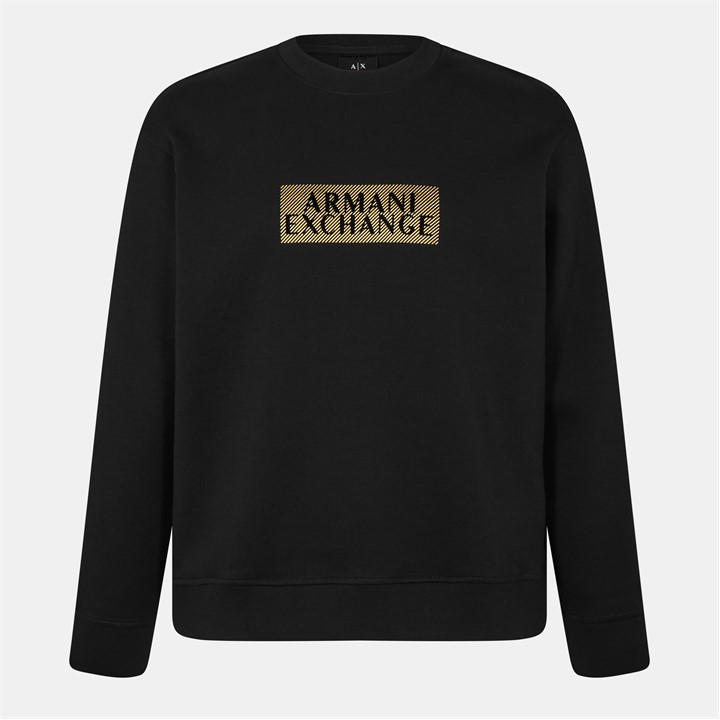 Armani Exchange Men's Black Crew Sweatshirt in Size M, Sports Direct