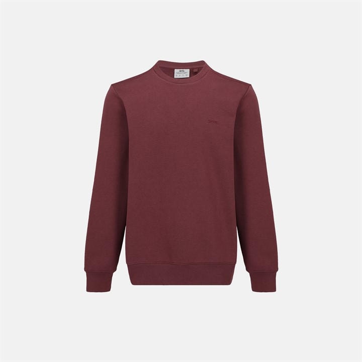 Slazenger Men's Brown Fleece Crew Sweater in Size M, Sports Direct