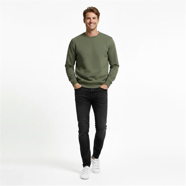 Khaki - Slazenger - Fleece Crew Sweater Mens