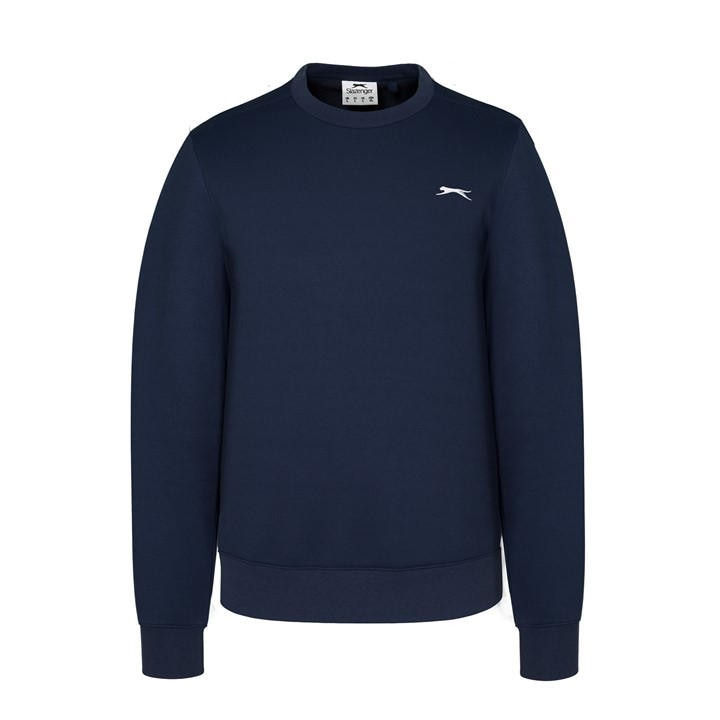 Slazenger Men's Blue Fleece Crew Sweater in Size M, Sports Direct