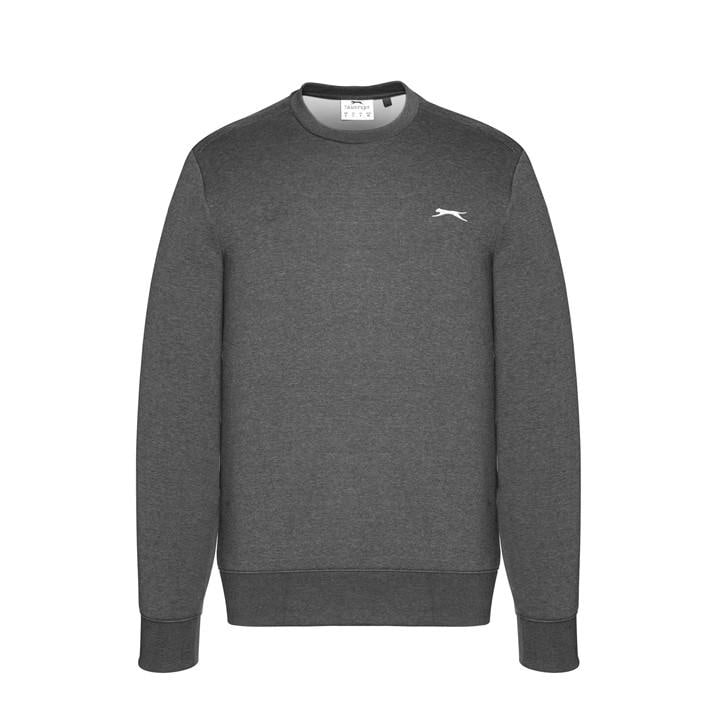 Slazenger Men's Grey Fleece Crew Sweater in Size 3XL, Sports Direct