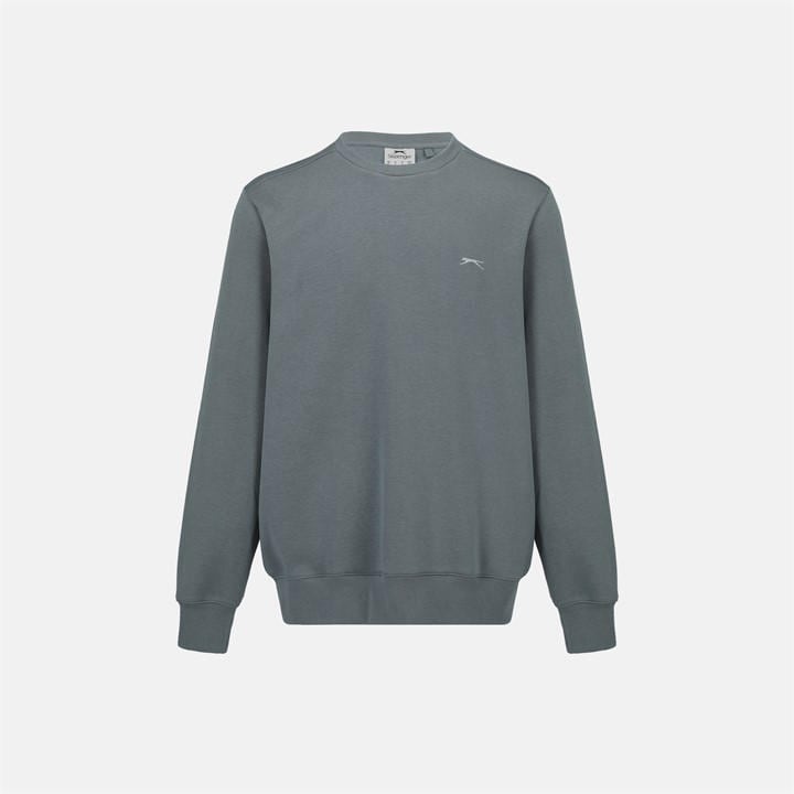 Slazenger Men' Grey Fleece Crew Sweater in Size S, Sports Direct