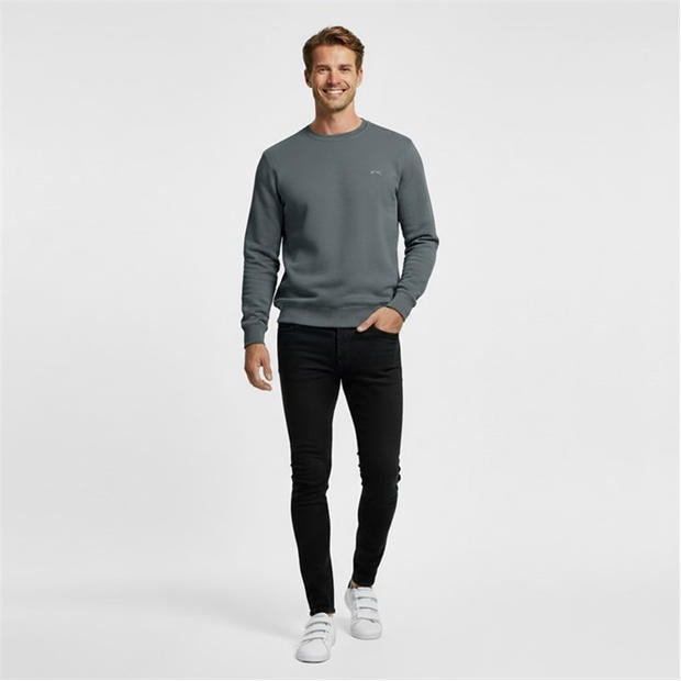 Slate Grey - Slazenger - Fleece Crew Sweater Mens