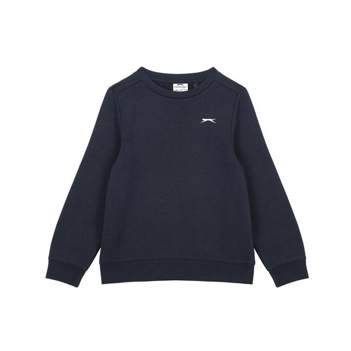 Slazenger Boys Blue Fleece Crew Sweater  in Size 11 - 12 Years, Sports Direct