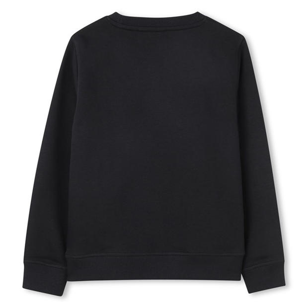 Black 09B - HUGO - Kids' Crew Sweatshirt
