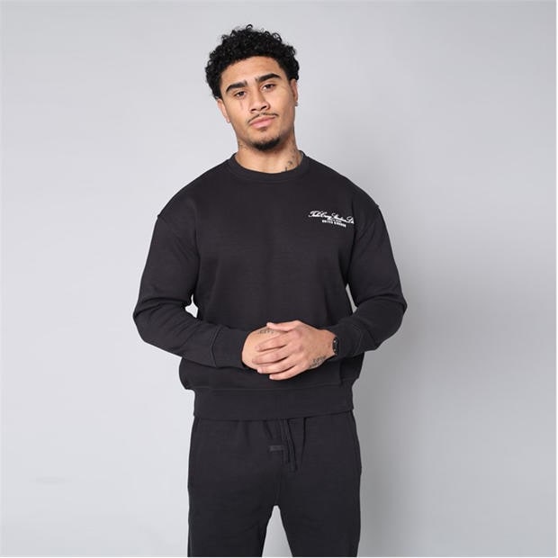 Black - Tela Cruz - Men's Studio Crew Sweatshirt