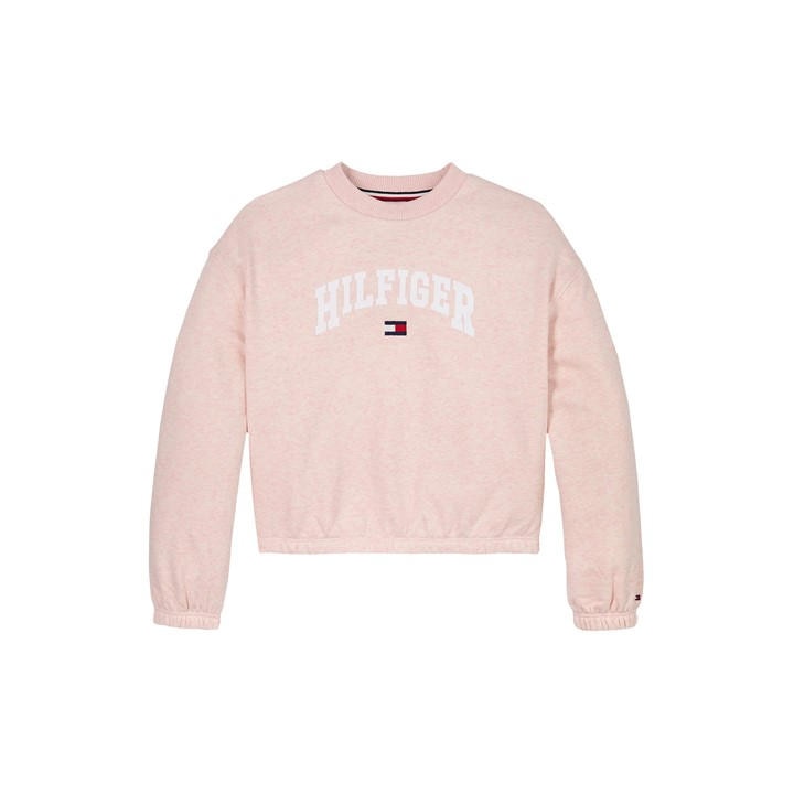Tommy Hilfiger Girls Pink Varsity Sweatshirt Size 9