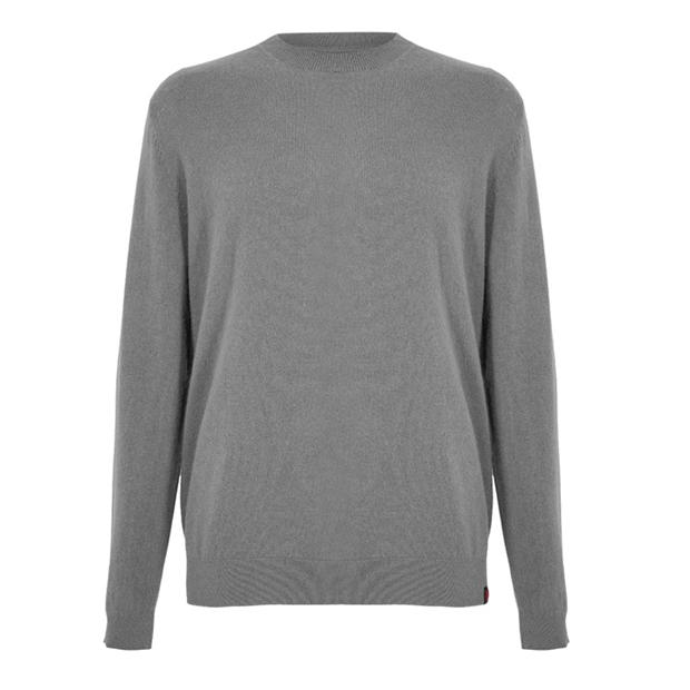 Grey - Jack and Jones - Men's Brooks Relaxed Fit Cashmere Blend Sweater Crew Sweatshirt