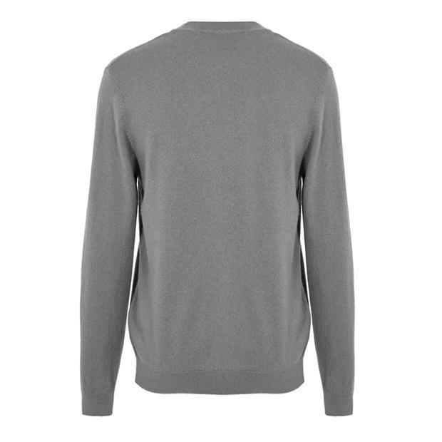 Grey - Jack and Jones - Men's Brooks Relaxed Fit Cashmere Blend Sweater Crew Sweatshirt