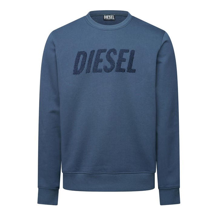 Diesel Men' Blue Indigo-Out Sweatshirt in Size S, Sports Direct