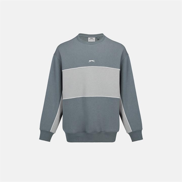 Slazenger Men's Grey Fleece Sportswear Crew Sweat in Size XL, Sports Direct