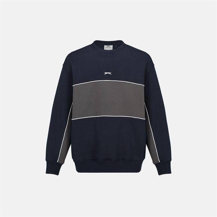 Slazenger Men's Blue Fleece Sportswear Crew Sweat in Size XL, Sports Direct