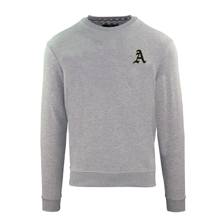 Aquascutum Men's Grey Roundnk S