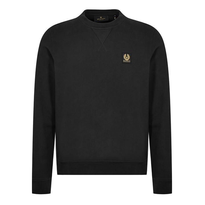 Belstaff Men's Black Logo Sweatshirt in Size M, Sports Direct