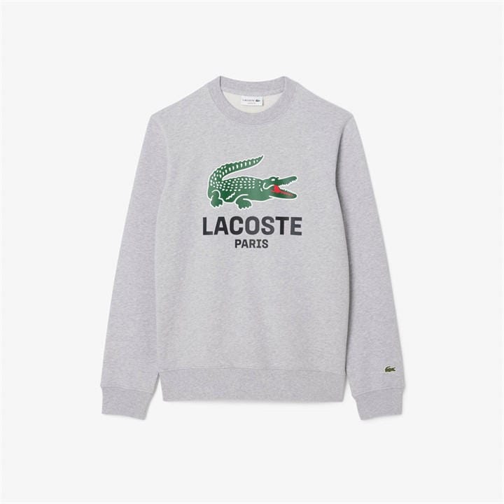 Lacoste Men's Grey Crewneck Sweatshirt in Size M, Sports Direct