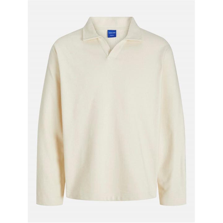 Jack And Jones Men' White Split Neck Sweat Crew Sweatshirt in Size S, Sports Direct