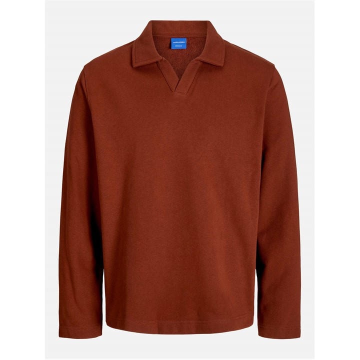 Jack And Jones Men' Brown Split Neck Sweat Crew Sweatshirt in Size S, Sports Direct
