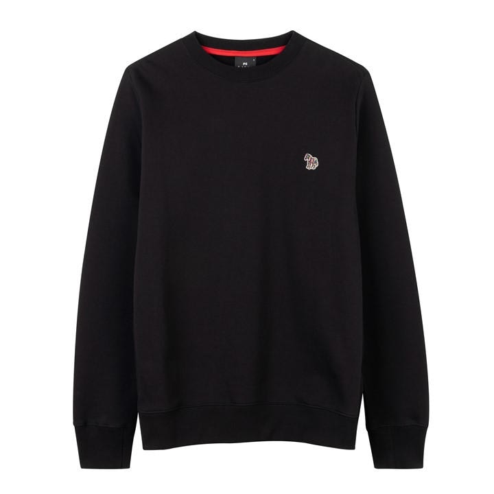 Ps Paul Smith Men's Black Zebra Crew-Neck Sweatshirt in Size 3XL, Sports Direct