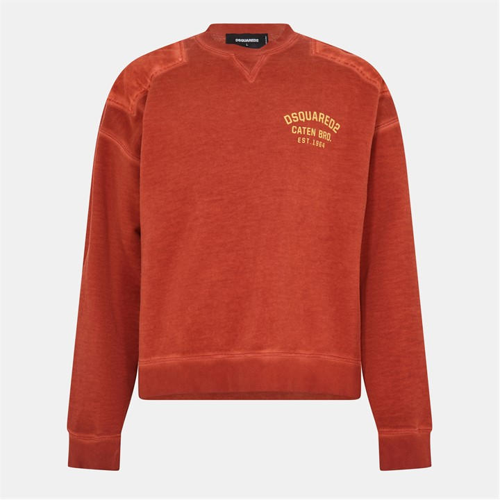 Dsquared2 Men' Red Crew-Neck Crew Sweatshirt in Size S, Sports Direct
