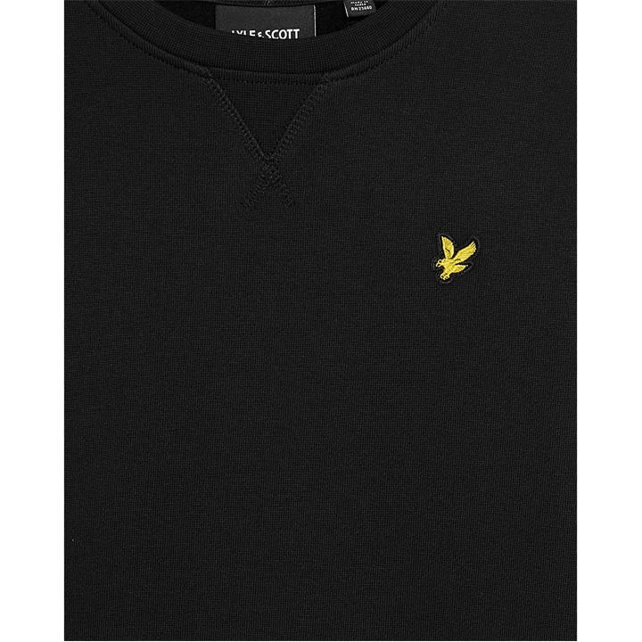 Lyle And Scott Boys Black Kids' Cotton Crew Sweatshirt in Size 10 - 11 Years, Sports Direct