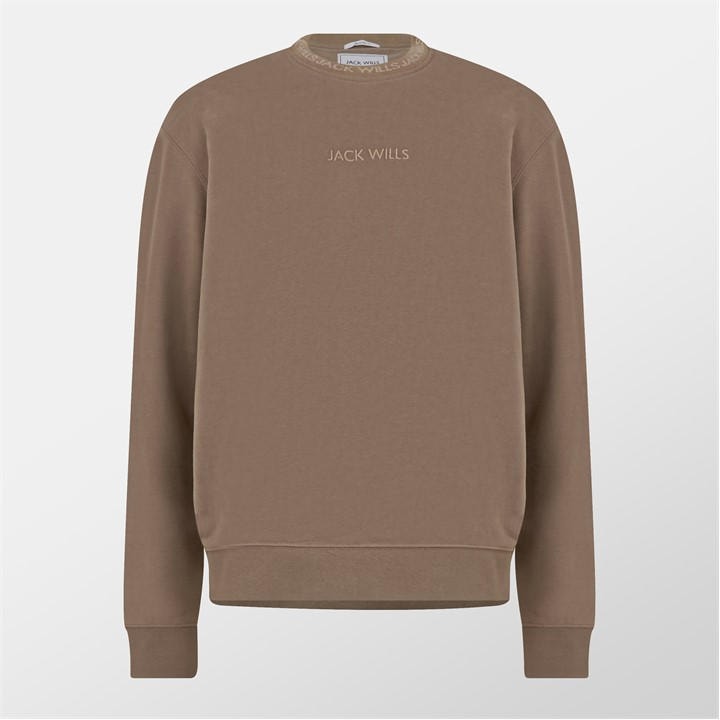 Jack Wills Men's Beige Jacquard Crew Sweatshirt in Size 2XL, Sports Direct
