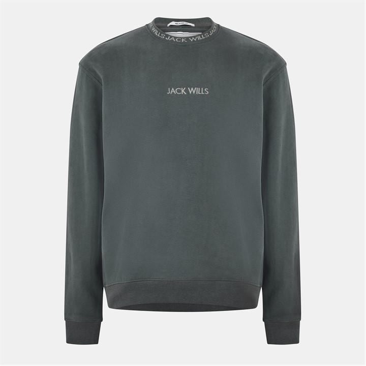 Jack Wills Men's Grey Jacquard Crew Sweatshirt in Size 2XL, Sports Direct