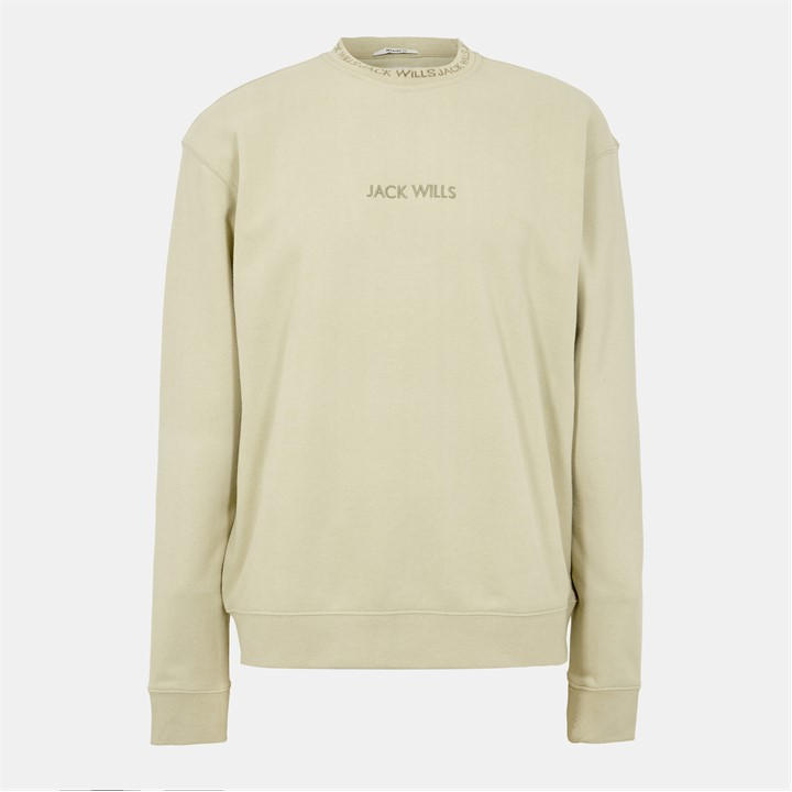 Jack Wills Men's Pistachio Jacquard Crew Sweatshirt - S - Image 2
