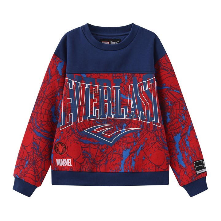 Everlast Boys Red Spiderman Crew Sweater  in Size 5 - 6 Years, Sports Direct