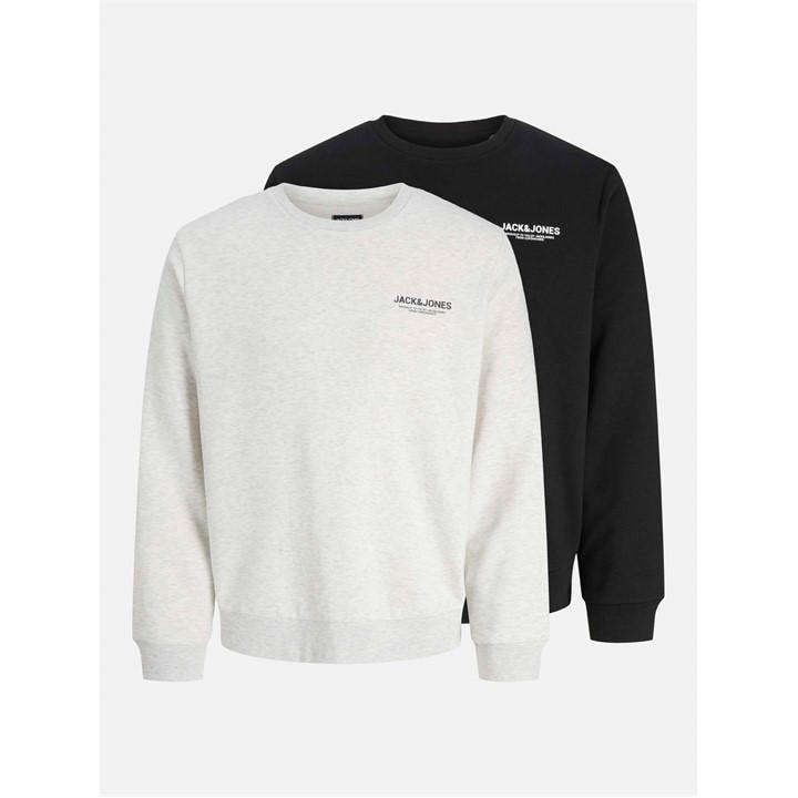 Jack And Jones Men's Black Mason Pack Crew Sweatshirt in Size XL, Sports Direct
