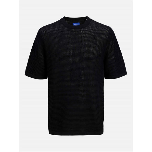 Black - Jack and Jones - Men's Knitted Crew Sweatshirt