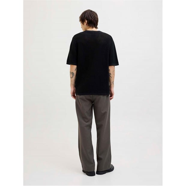 Black - Jack and Jones - Men's Knitted Crew Sweatshirt