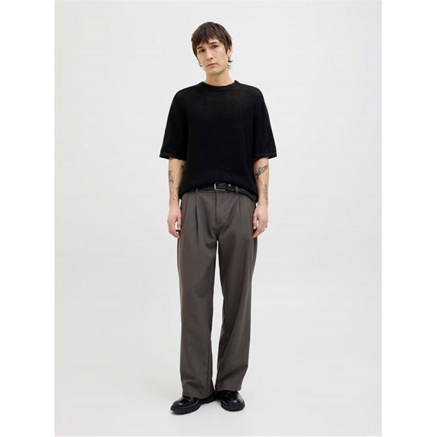 Black - Jack and Jones - Men's Knitted Crew Sweatshirt